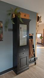 Zwarte smalle buffetkast, Ophalen, Gebruikt, 25 tot 50 cm, 200 cm of meer