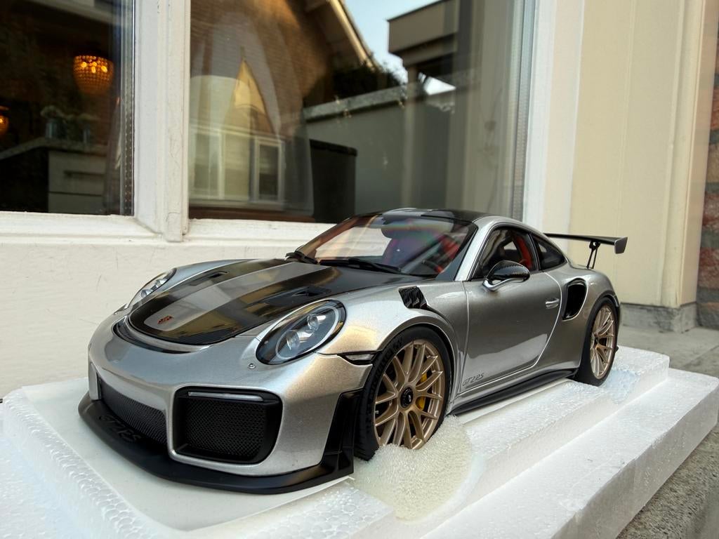 1:18 Porsche 911 991.2 GT2 RS Weissach zilver Autoart 78174, Hobby en Vrije tijd, Modelauto's | 1:18, Auto, Autoart, Nieuw, Ophalen of Verzenden