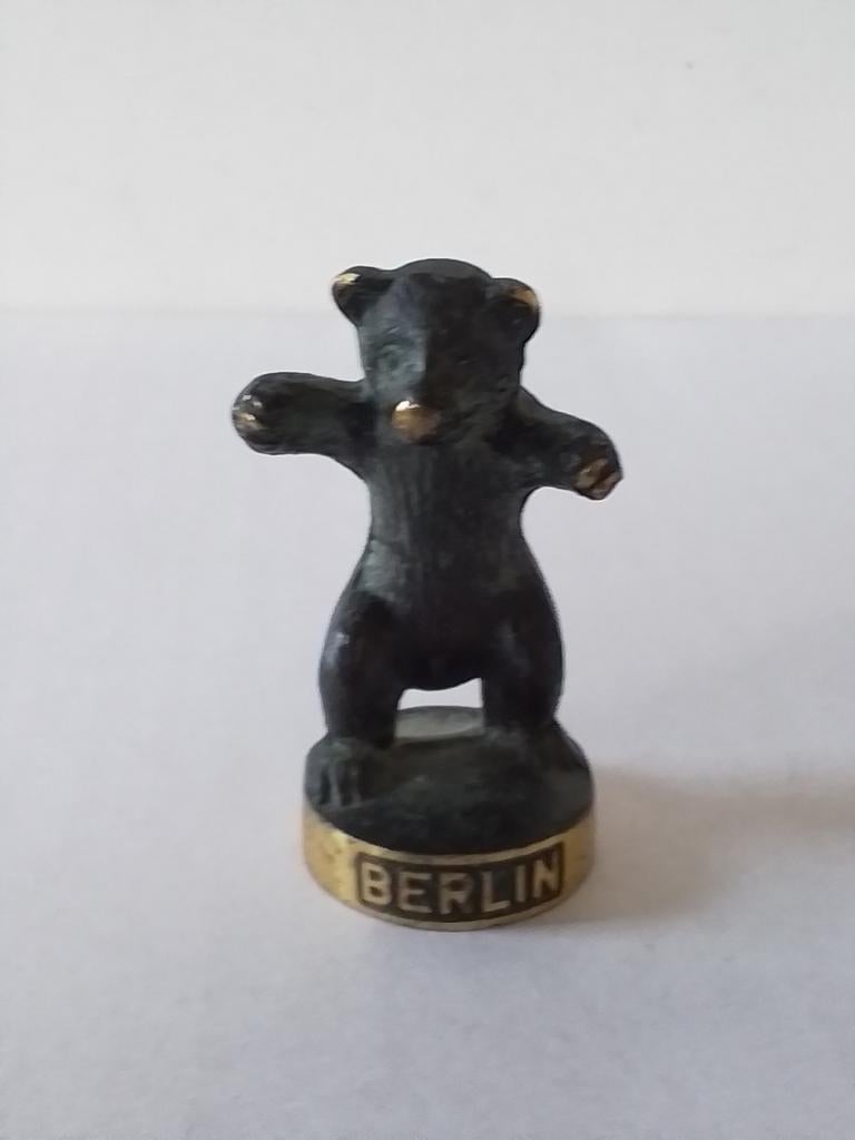 Bronzen  miniatuur,Beer van Berlin, Ophalen of Verzenden