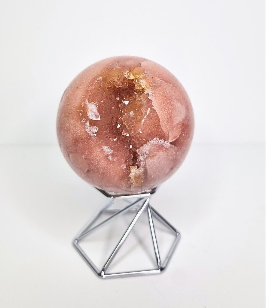 Roze amethist bol op standaard, Ophalen of Verzenden, Mineraal