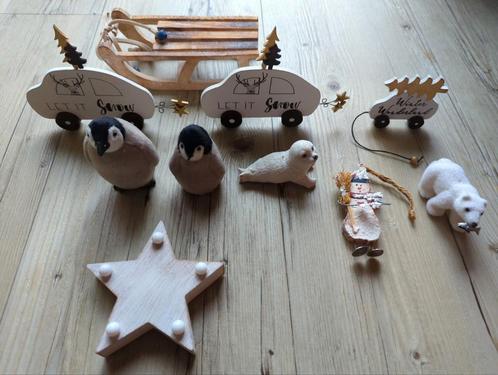 Accessoires kerst, winterdieren, kerstversiering, decoratie, Diversen, Kerst, Zo goed als nieuw, Ophalen of Verzenden