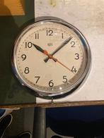 Vintage NUFA Wandklok Elektrisch - Uurwerkfabriek Amsterdam, Ophalen of Verzenden