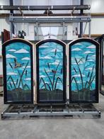 Glas in lood dubbelglas bezorgen factuur mogelijk, Gevelraam of Ruit, 80 tot 120 cm, Zo goed als nieuw, Glas in lood