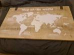 Map of the world, houtkleur. Industrieel, Huis en Inrichting, Ophalen