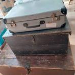 2 oude kisten en 1 koffer uit Frankrijk, Huis en Inrichting, Woonaccessoires | Kisten, Ophalen, Minder dan 50 cm, Gebruikt, 50 tot 100 cm