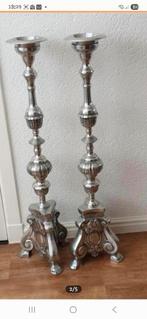 Grote barok kandelaars 1 meter, Ophalen, Koper of Brons