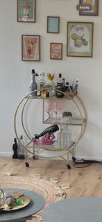 Bar cart trolley goud, Ophalen, Zo goed als nieuw
