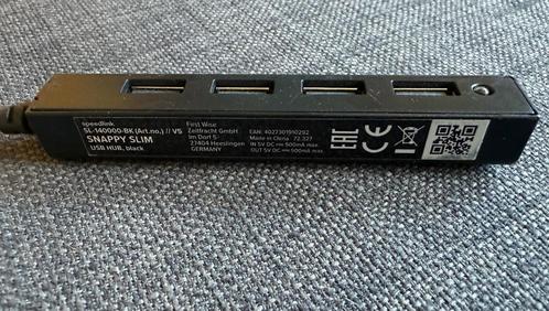Speedlink SNAPPY SLIM USB HUB - 4 Poorten - Compact & Handig, Computers en Software, USB Sticks, Nieuw, Ophalen of Verzenden