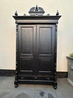 Antieke zwarte linnenkast, Ophalen of Verzenden