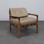 Mid-Century leren fauteuil Sven Ellekaer voor Coja, jaren 60, Huis en Inrichting, Ophalen, Gebruikt, 75 tot 100 cm, Scandinavisch, Vintage