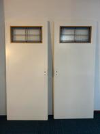 2 x deur & glas in lood raam, Doe-het-zelf en Verbouw, Deuren en Horren, Ophalen, Gebruikt, Binnendeur, Glas