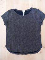zwart shirt met stipjes H&M mt S, Ophalen of Verzenden, Zo goed als nieuw, Zwart, Korte mouw