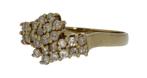 14 karaats gouden entourage dames ring 25 diamanten 0,75ct