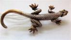 Prachtige broche hagedis of salamander met double, Ophalen, Zo goed als nieuw, Goud, Overige materialen