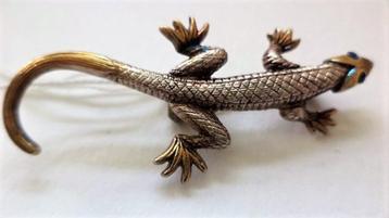 Prachtige broche hagedis of salamander met double beschikbaar voor biedingen
