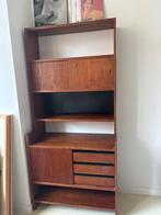 Vintage Poul Cadovius wandmeubel, Huis en Inrichting, Kasten | Boekenkasten, Ophalen, Gebruikt, 50 tot 100 cm, Met lade(s)