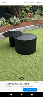 2 tafeltjes met minimale schade, Huis en Inrichting, Tafels | Salontafels, Gebruikt, 50 tot 100 cm, Rond, Minder dan 50 cm