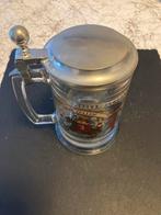 Antieke bierpul met tinnen deksel, Antiek en Kunst, Ophalen of Verzenden