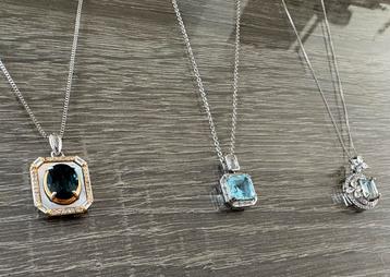 Topaas hangers/ketting 925 zilver beschikbaar voor biedingen