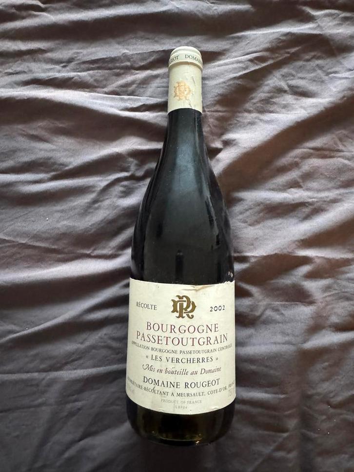 Bourgogne Passetoutgrain 2002 - Domaine Rougeot, Verzamelen, Wijnen, Nieuw, Rode wijn, Frankrijk, Vol, Ophalen of Verzenden
