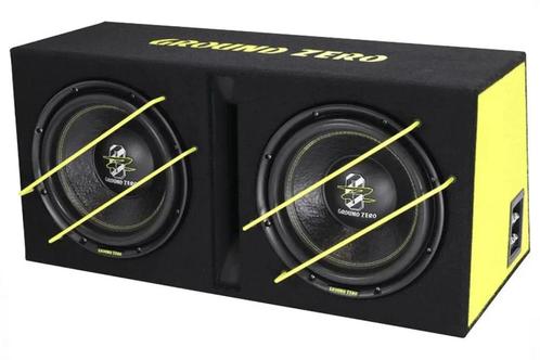 Zware 2x12'' Ground Zero GZIB 2.12SPL Subwoofer 2000W/1000W, Auto diversen, Autospeakers, Nieuw, Ophalen