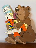 Disney Houten Beeld - Donald Duck & Beer Honing Kunstwerk, Ophalen of Verzenden