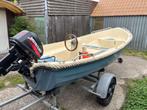 Fijne sloep (4.30m) met stuurconsole, motor en trailer, Watersport en Boten, Gebruikt, Tot 10 pk, Niet ingevuld, Niet ingevuld