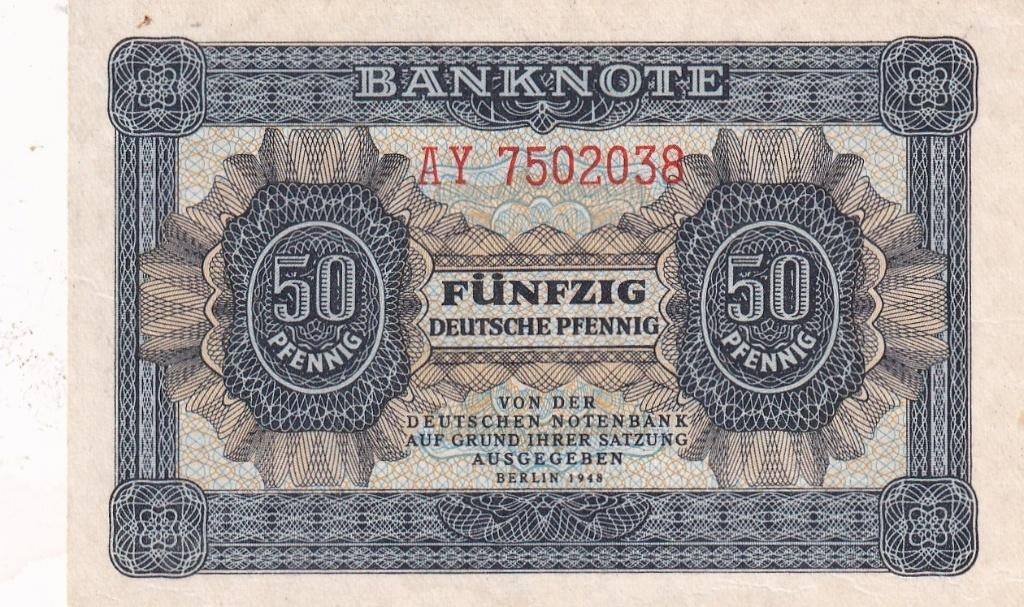 DDR komplete set 1948, Postzegels en Munten, Bankbiljetten | Europa | Niet-Eurobiljetten, Verzenden, Duitsland, Setje
