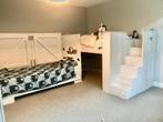 Stoer & veilig 'stapelbed' met klimwand & geheime hut, Ophalen, Gebruikt, Hoogslaper, Tweepersoons