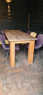 Tafel met stoelen, Huis en Inrichting, Tafels | Eettafels, Ophalen, Zo goed als nieuw, Rechthoekig, 50 tot 100 cm