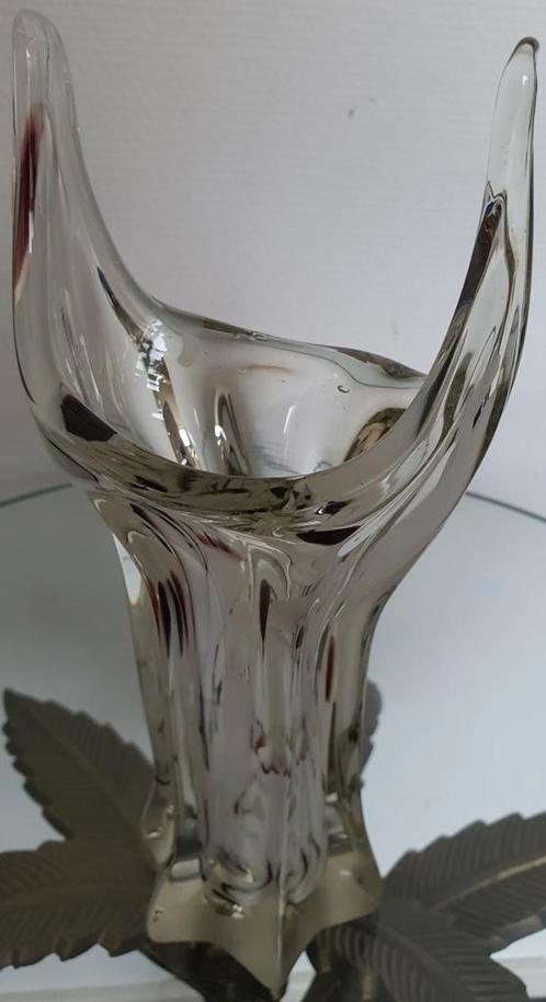 Glaskunst vaas kristal uniek gaaf oud bijzonder, Antiek en Kunst, Antiek | Glas en Kristal, Ophalen of Verzenden