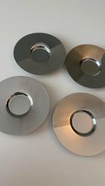 Nespresso schotels (4) metaal, Overige materialen, Ophalen of Verzenden, Zo goed als nieuw, Overige stijlen