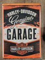 Metaal blik box harley davidson, Ophalen of Verzenden, Zo goed als nieuw, Reclamebord
