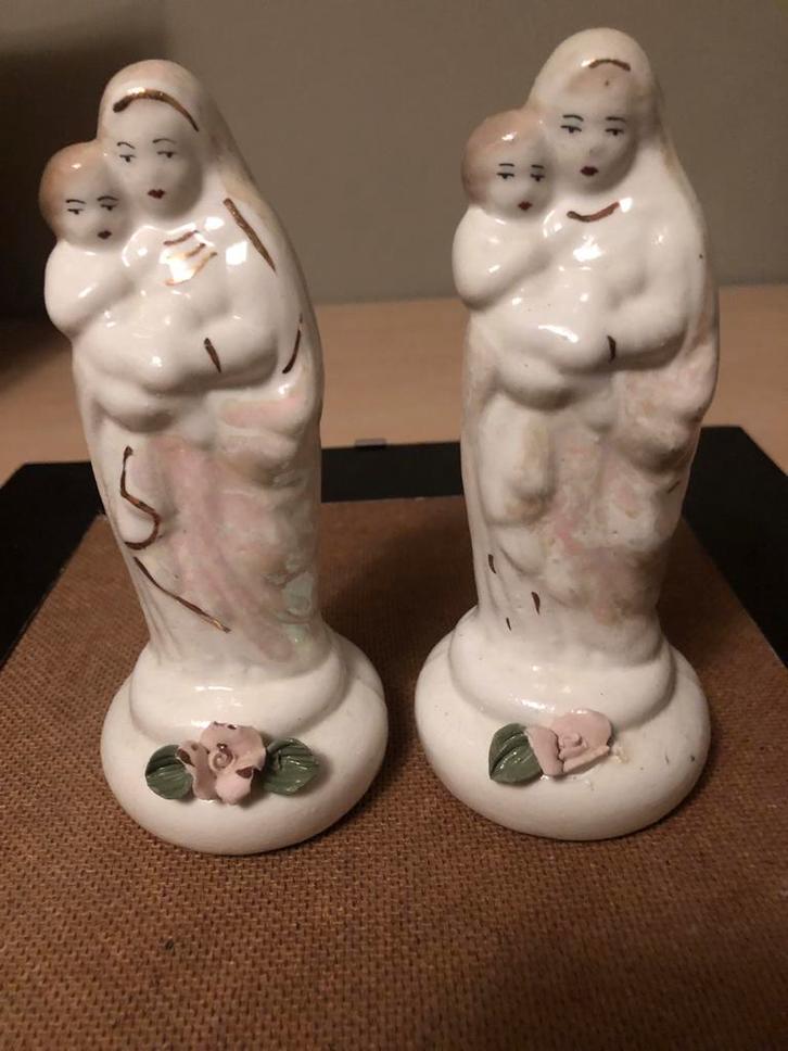 Roemeense beeldjes: Moeder en kind 15 cm, Antiek en Kunst, Antiek | Religie, Ophalen of Verzenden