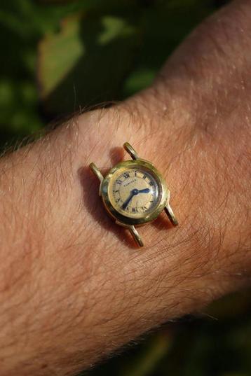 Cartier duoplan, 18k backwinder horloge, JLC 1930s.  beschikbaar voor biedingen