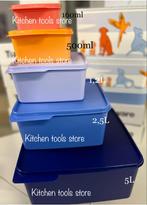 Tupperware vierkante opbergdozen set wafeldoos koektrommels, Ophalen of Verzenden, Nieuw