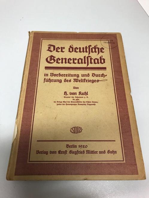 Der Deutsche Generalstab voorbereiding ww1 uit 1920, Boeken, Oorlog en Militair, Gelezen, Voor 1940, Ophalen of Verzenden