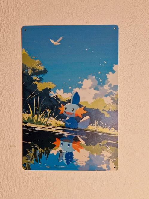 Pokémon Metalen poster Mudkip, Huis en Inrichting, Woonaccessoires | Wanddecoraties, Nieuw, Ophalen of Verzenden