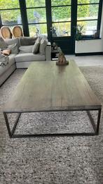 Industriële Eikenhouten Salontafel, Gebruikt, 100 tot 150 cm, Eikenhout, Ophalen of Verzenden