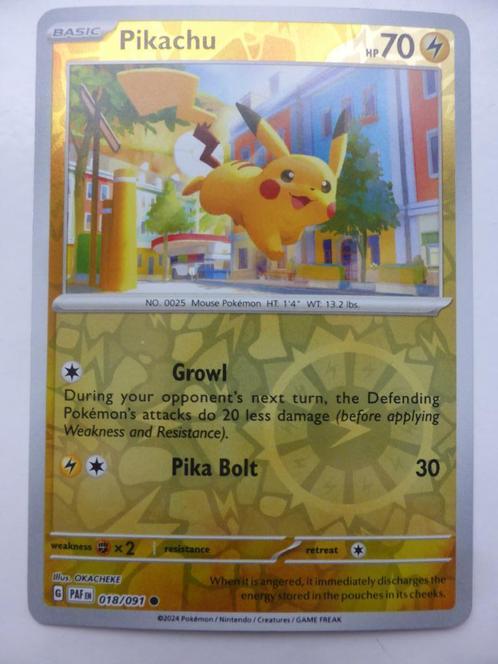 Pikachu 018/091 (PE, Hobby en Vrije tijd, Verzamelkaartspellen | Pokémon, Nieuw, Losse kaart, Ophalen of Verzenden