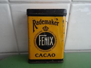 Antiek cacaoblik reclame Rademaker Fenix Cacao Gravenhage  beschikbaar voor biedingen
