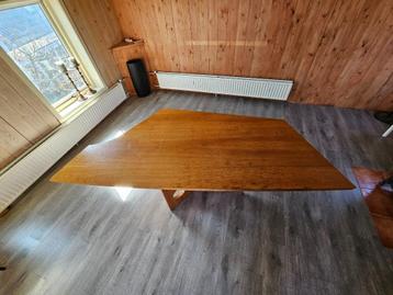 Unieke werk-, eet- of vergadertafel, 250x125x75cm, hout, 8p. beschikbaar voor biedingen