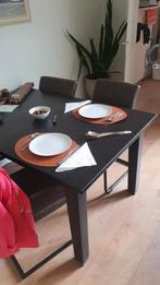 Uitschuifbare houten eettafel van Ikea, Ophalen, Gebruikt, 50 tot 100 cm, Vijf personen of meer