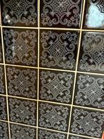 Oude tegeltjes zwart blauw 11cm, Antiek en Kunst, Antiek | Wandborden en Tegels, Ophalen