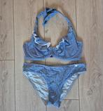 Prachtige Mooie blauwe halter bikini van Freya 75E, Blauw, Zo goed als nieuw, Bikini, Freya