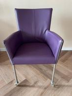 Leren eetkamerstoelen, Huis en Inrichting, Fauteuils, Ophalen, Zo goed als nieuw, Leer