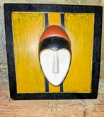 Afrikaans Masker op Houten Paneel - Wereldwinkel, Ophalen