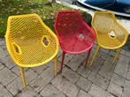 6 gekleurde tuinstoelen, Tuin en Terras, Tuinstoelen, Ophalen, Zo goed als nieuw, Kunststof