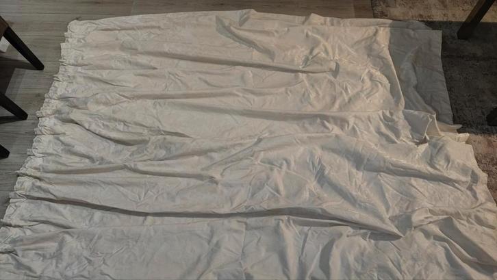 2 Nette Gordijnen - 300x220cm, Huis en Inrichting, Stoffering | Gordijnen en Lamellen, Gebruikt, 200 cm of meer, Crème, Ophalen of Verzenden