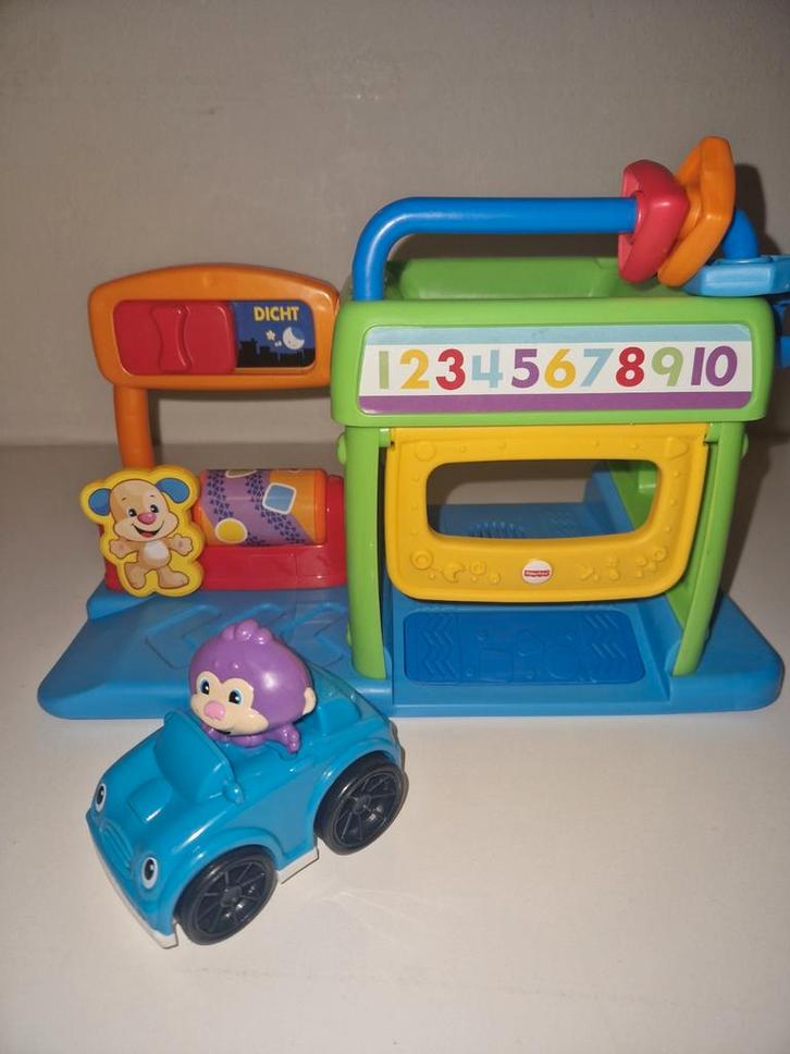 Fisher Price Garage met Auto Rammelaar - Vanaf 6 Maanden, Kinderen en Baby's, Speelgoed | Babyspeelgoed, Gebruikt, Auto, Met geluid
